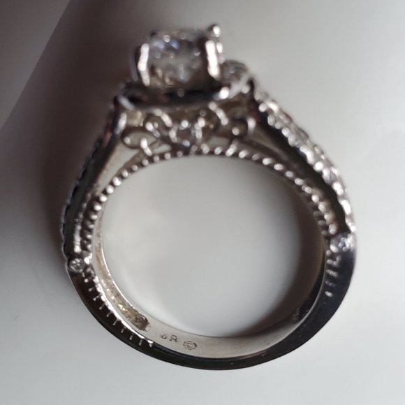 14K white gold diamond ring - Picture 9 of 11